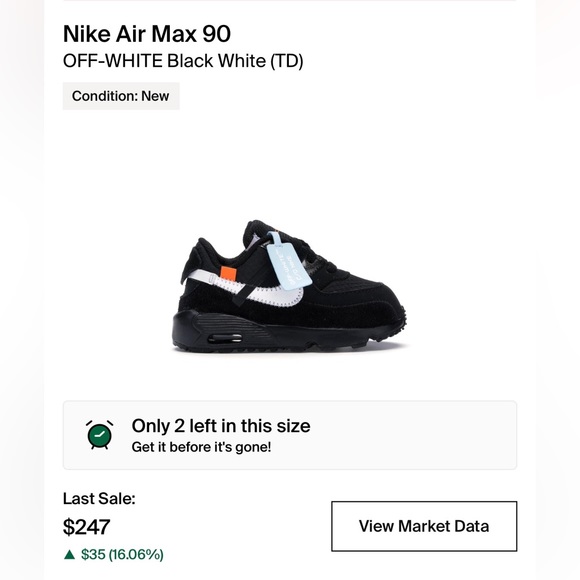 OFF-WHITE Nike Air Max 90 (TD) 3c - Picture 7 of 7